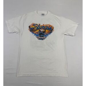 Alstyle Sturgis 2013 Black Hills Rally Graphic T-Shirt Mens White Size Medium